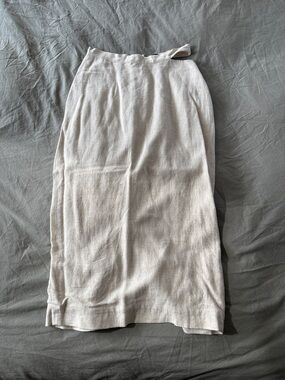 Classic Cream Midi Skirt - Women's Skirt